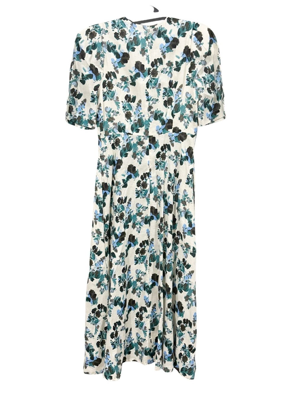 Tuckernuck Hadley Dress S Small 100% Linen Budding Bluebell Floral Midi Blue - Picture 5 of 7